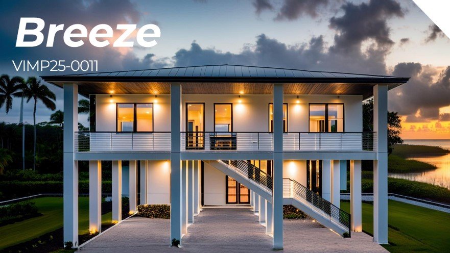 Breeze Model | 3 beds | 2 baths | 1500 sq ft | Foundations | Concrete Stilts