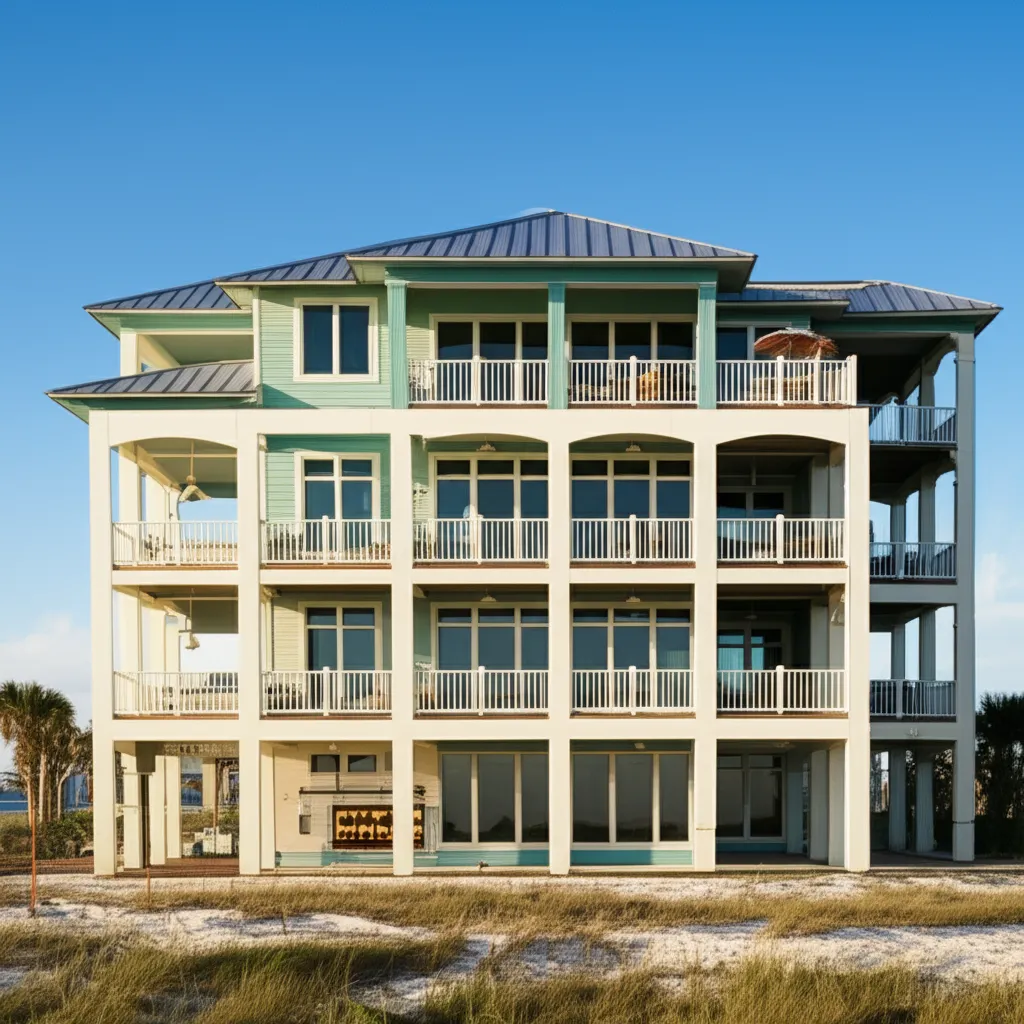 Panama City Beach Hurricane-Proof Homes Tourist Destination Storm Fortress