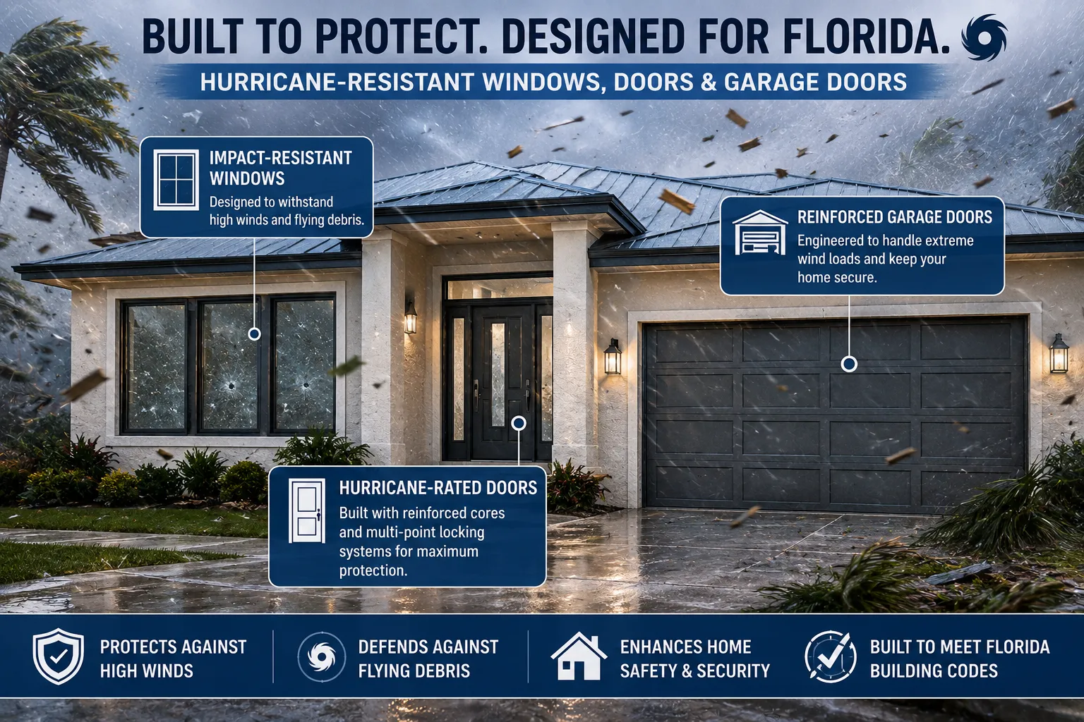 What materials are recommended for hurricane-proof home construction in Florida? 3 Hurricane-resistant home features in Florida