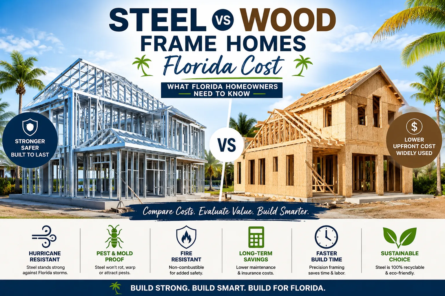 Steel vs Wood Frame Homes Florida Cost: Which Option Saves More Money in the Long Run? 1 Steel vs Wood Frame Homes Florida Cost