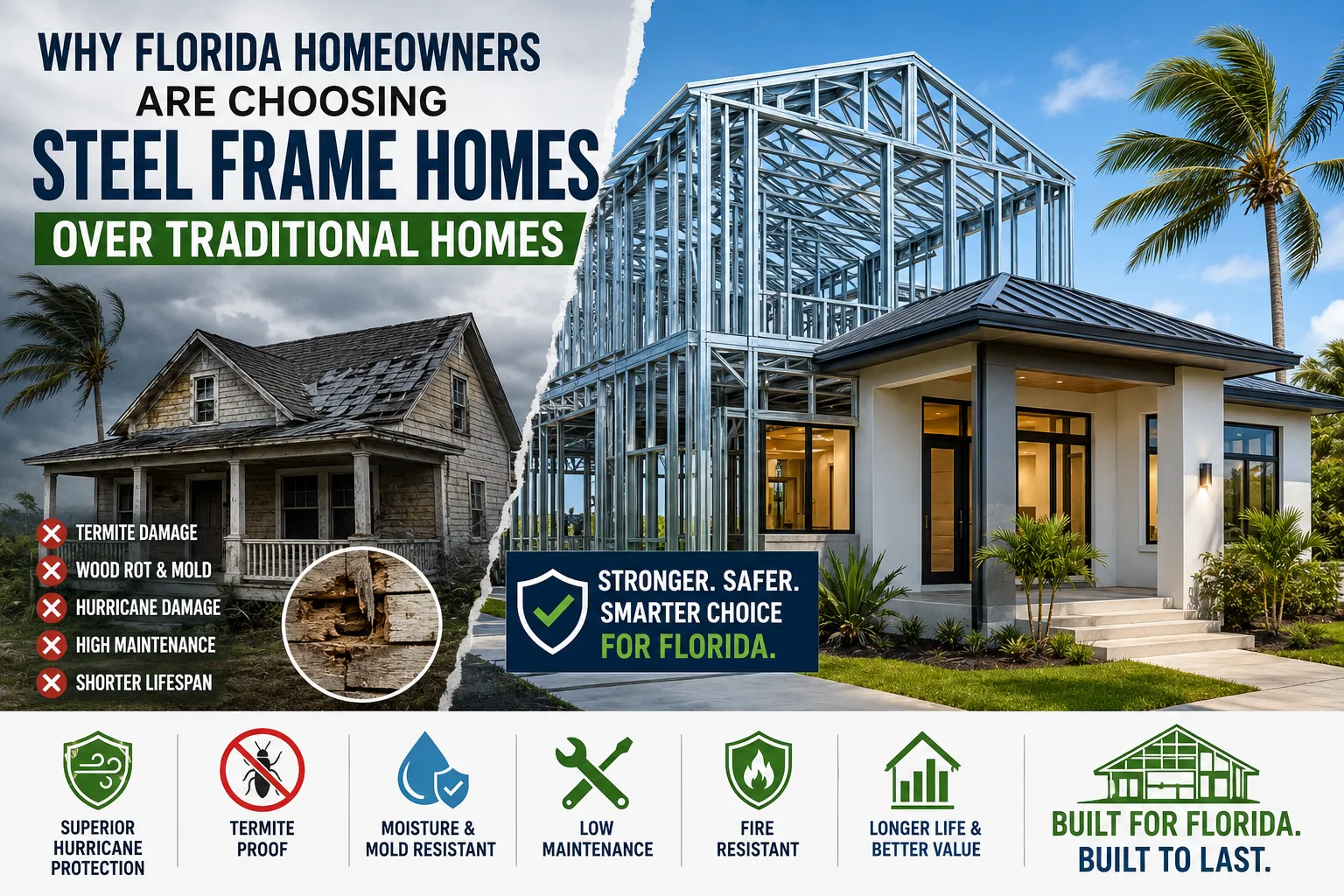 Why Florida Homeowners Are Choosing Steel Frame Homes Over Traditional Homes