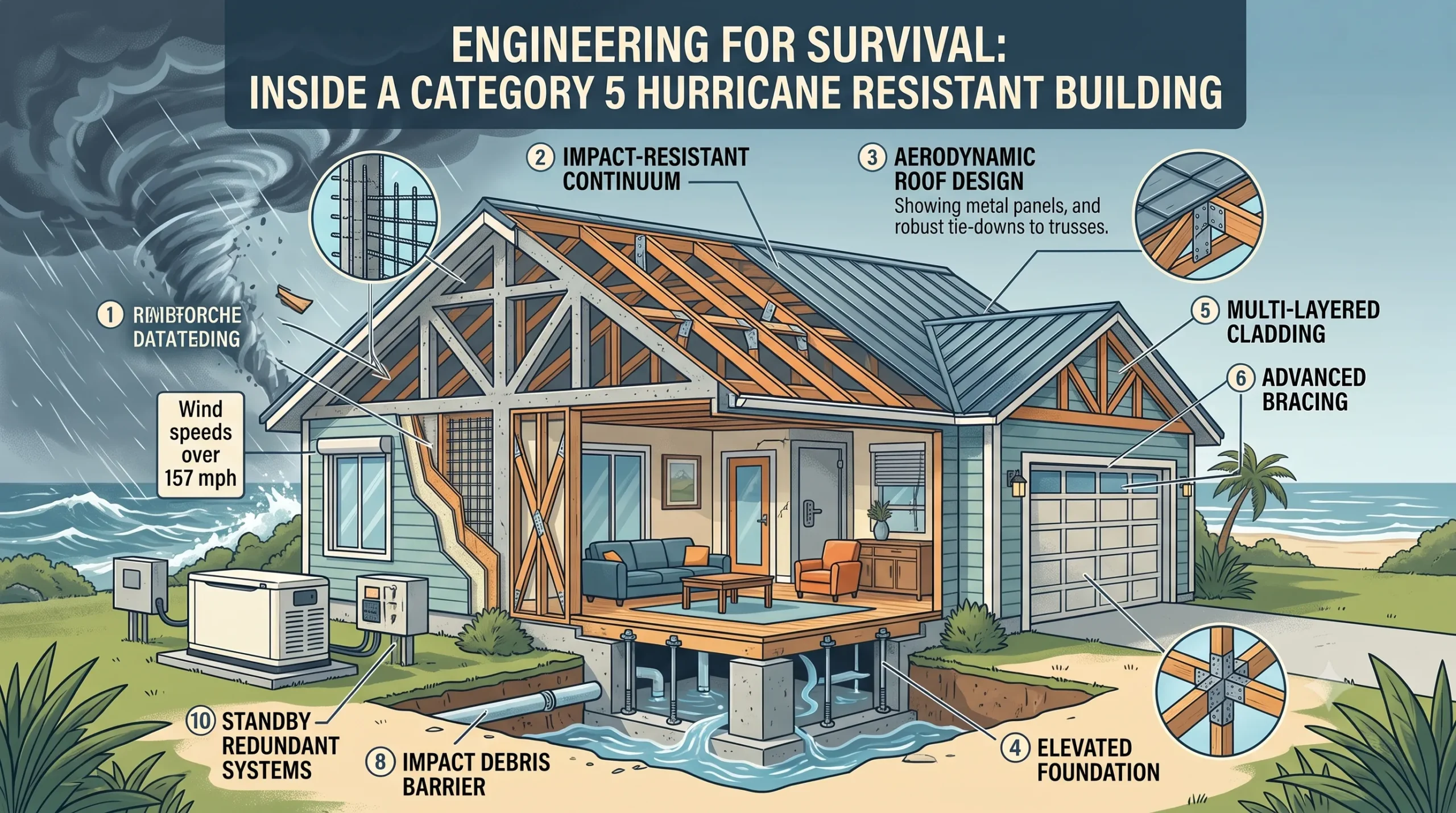 Home 15 How Hurricane Resistant Buildings Are Engineered to Survive Category 5