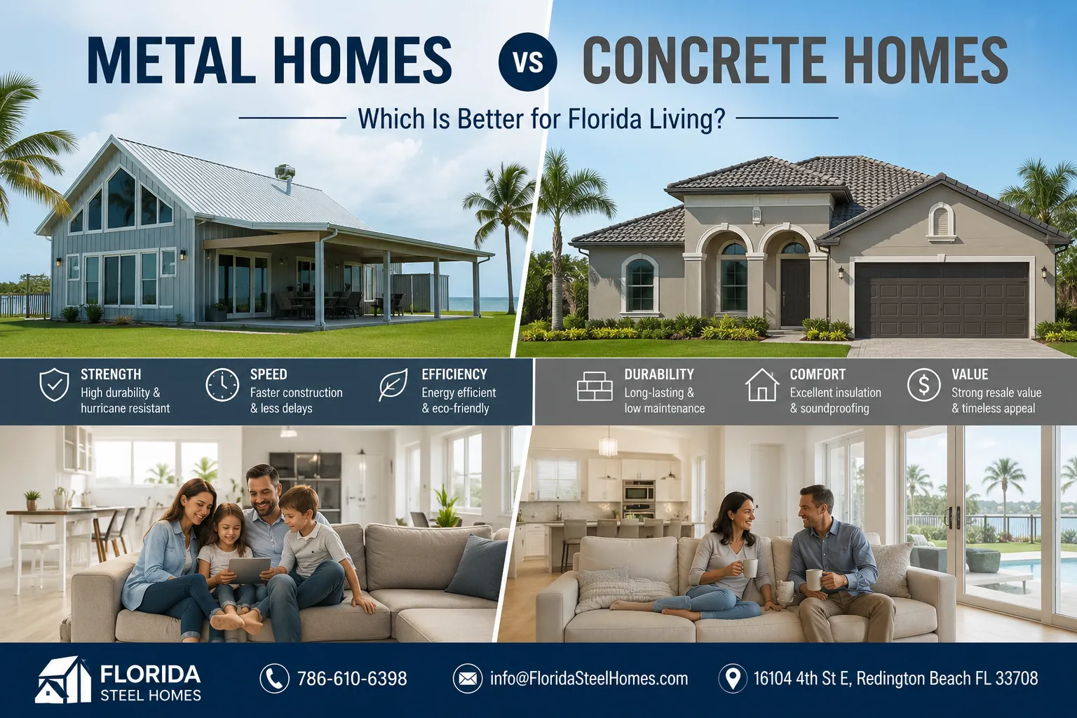 Metal Homes vs Concrete Homes