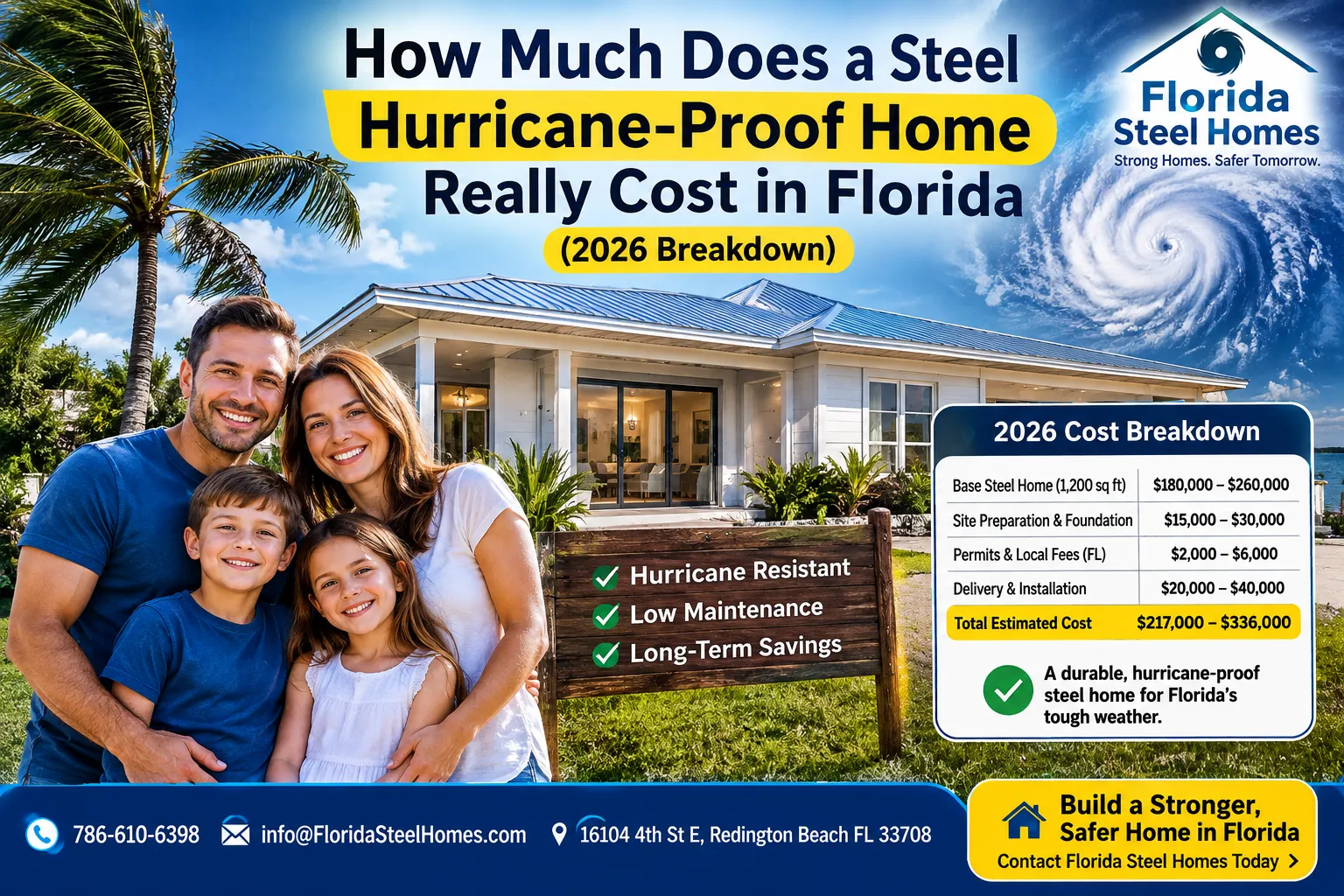 Home 14 How Much Does a Steel Hurricane-Proof Home Really Cost in Florida (2026 Breakdown)