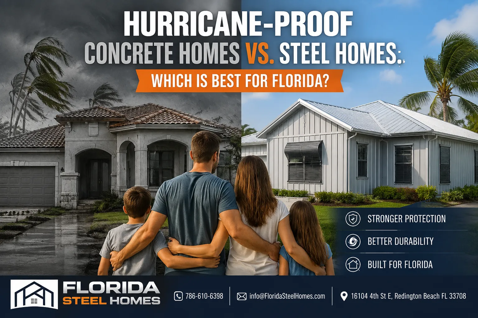 Hurricane-Proof Concrete Homes vs. Steel Homes