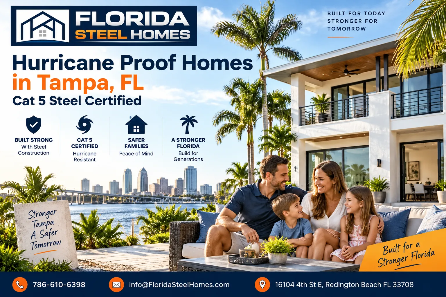 Home 13 Hurricane Proof Homes in Tampa, FL Cat 5 Steel Certified